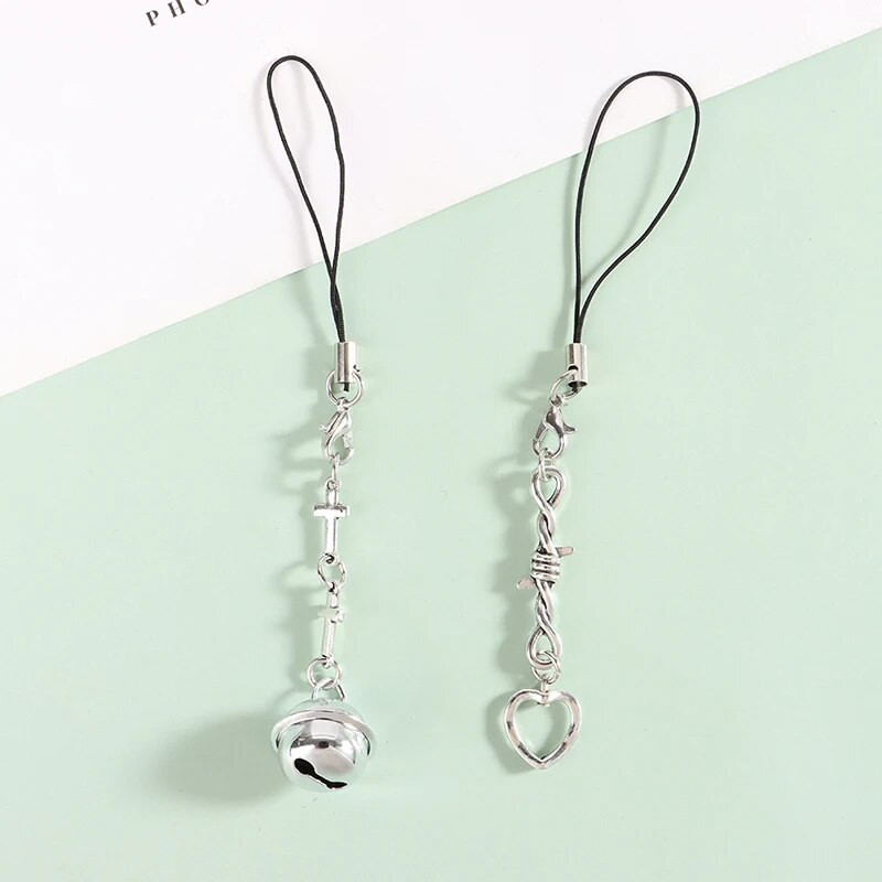 1vnt Originalūs „pasidaryk pats“ rankų darbo mielo lydinio telefonų pakabukai „Kawaii“ pakabukas su raktų pakabuko dirželiu su „Star Bead“ animacinių filmų priedais