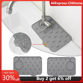 Mini silikoninis maišytuvo kilimėlis, skirtas virtuvės kriauklei, dvipusis naudojimas maišytuvai, vandens surinkimo padėklas, išleidimo padėklas, kriauklės apsauga nuo purslų