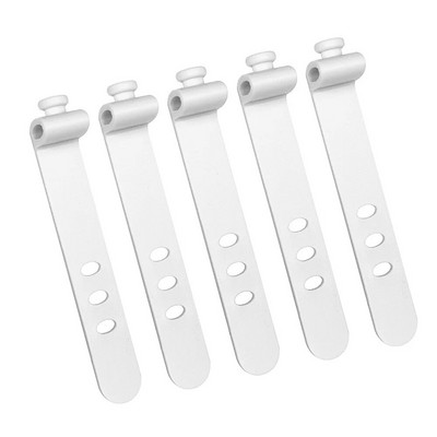 5 vnt. silikono telefono duomenų kabelio vyniotuvas, ausinių spaustukas, daugkartinio naudojimo kabelių dirželiai, valdymo vielos laido tvirtinimo laikiklis, kabelio diržo raištis