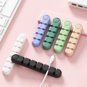 Kabelių laikiklis silikoninis USB duomenų kabelio laikiklis stalinis laidas laido tvarkyklė Kabelių apsauga Tvarkingi valdymo įrankiai biuro namams