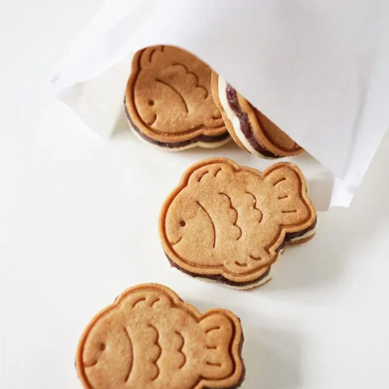 Miela žuvies formos sausainių pjaustyklė „pasidaryk pats“ fondant pyragaičiai sausainiai, plastikinės formos, gimtadienio šventės kepimo įrankiai, desertai, saldainiai, dekoro reikmenys