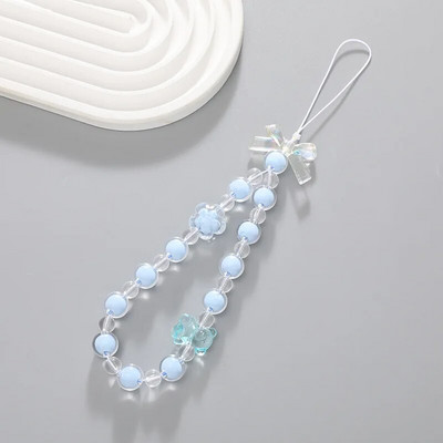 Naistele tüdrukutele helmestega mobiiltelefoni kaelapael Nutitelefoni kett, kaotsiminekuvastane telefoninöör, kommivärviline randmerihm Lühike ripats Kingitused