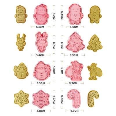 Kalėdų sausainių pjaustyklė, meduolių eglutė, Kalėdų puošmena, sausainių formelė, 2024 m. Naujųjų metų „Navidad“ dovanų kepimo priemonė