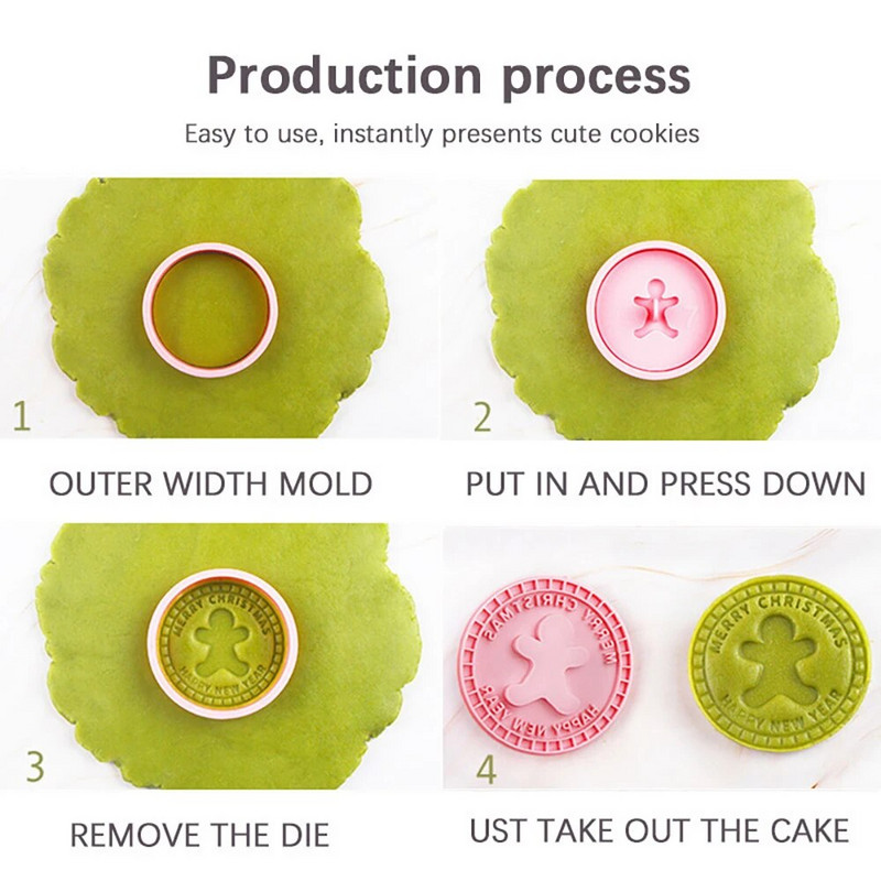 Kalėdų sausainių pjaustyklė, meduolių eglutė, Kalėdų puošmena, sausainių formelė, 2024 m. Naujųjų metų „Navidad“ dovanų kepimo priemonė