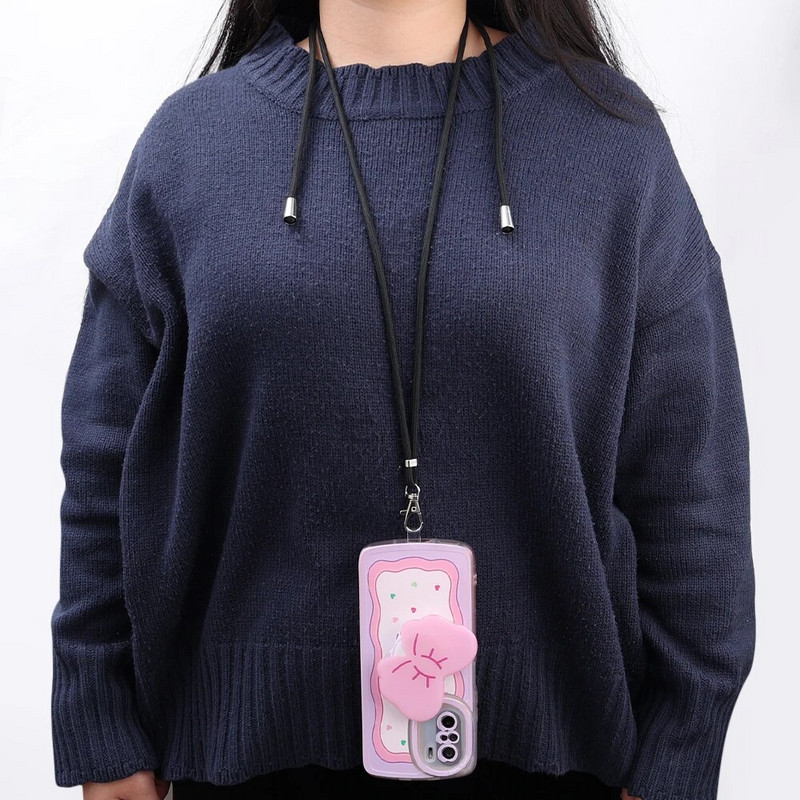 Universalus mobiliojo telefono dirželis, reguliuojamas telefonų kaklo dirželis, ilgas grandinės karoliai, skirti iPhone Samsung Xiaomi dirželiai.