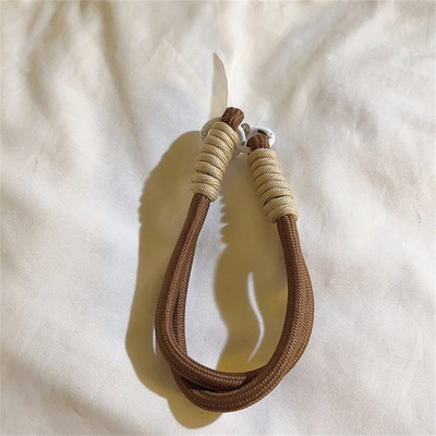 Kūrybingas pintas raktų pakabukas, skirtas telefono dėklui, moteriškas, mazgas, dirželis, automobilio raktų pakabukas, pasidaryk pats, madingi raktų pakabukai