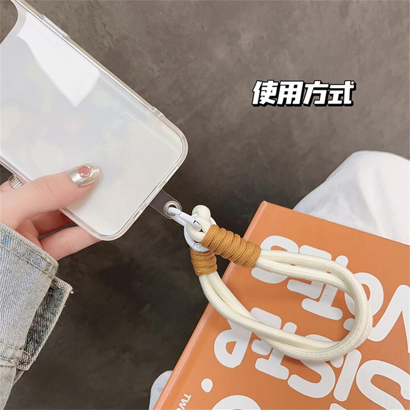 Kūrybingas pintas raktų pakabukas, skirtas telefono dėklui, moteriškas, mazgas, dirželis, automobilio raktų pakabukas, pasidaryk pats, madingi raktų pakabukai