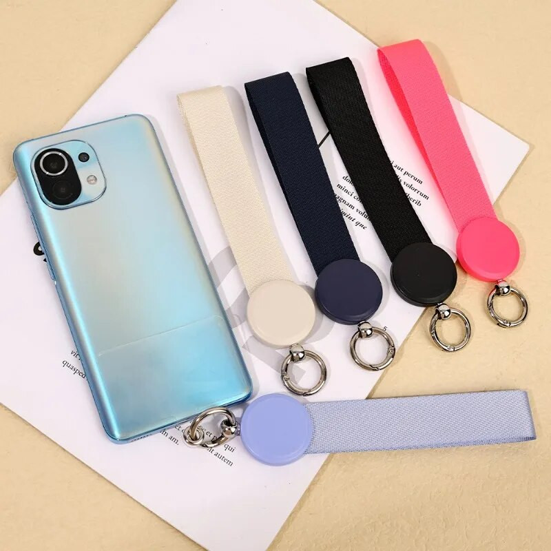 Mobiliojo telefono dirželis trumpas riešo dirželis su kortele, skirtas iPhone Samsung Huawei telefonams universalus apsaugos nuo pametimo apyrankės dirželis