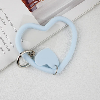 „Anti-Lost Love Heart“ raktų pakabukas Mobiliojo telefono dirželis Žiedas pakabukas Telefonas Pakabinamas dirželis Minkštas silikoninis apyrankės apyrankės priedai