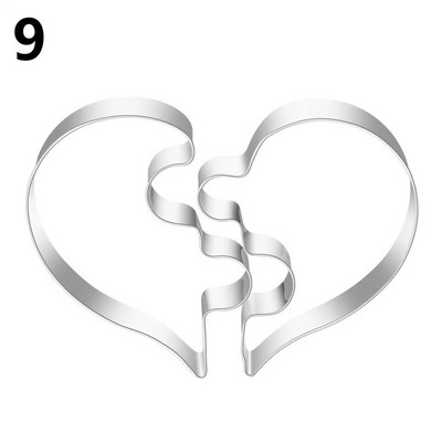 Vestuvinės nuotakos širdelės sausainių pjaustyklės sausainių formelės pasidaryk pats Valentino dienos kepimo įrankiai sausainių vaisių antspaudas cukraus kubelių pyrago dekoras