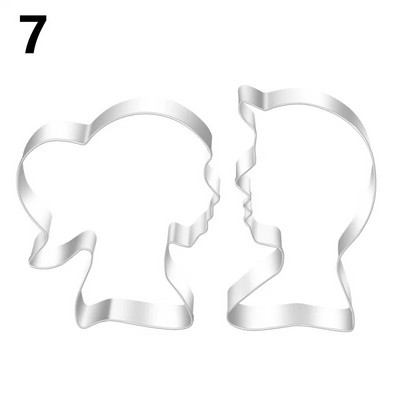 Vestuvinės nuotakos širdelės sausainių pjaustyklės sausainių formelės pasidaryk pats Valentino dienos kepimo įrankiai sausainių vaisių antspaudas cukraus kubelių pyrago dekoras