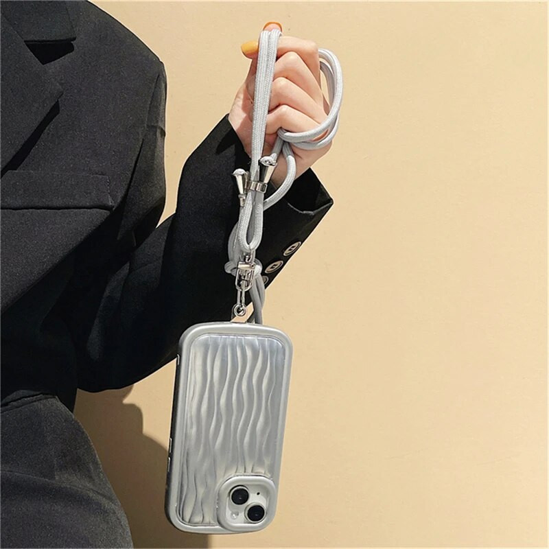 Spalvingi mobiliojo telefono dirželiai. Mieli sportiniai reguliuojami dirželiai Stilingas ilgas telefono virvės pakabukas skirtas iPhone 14Pro nailoniniam dirželiui