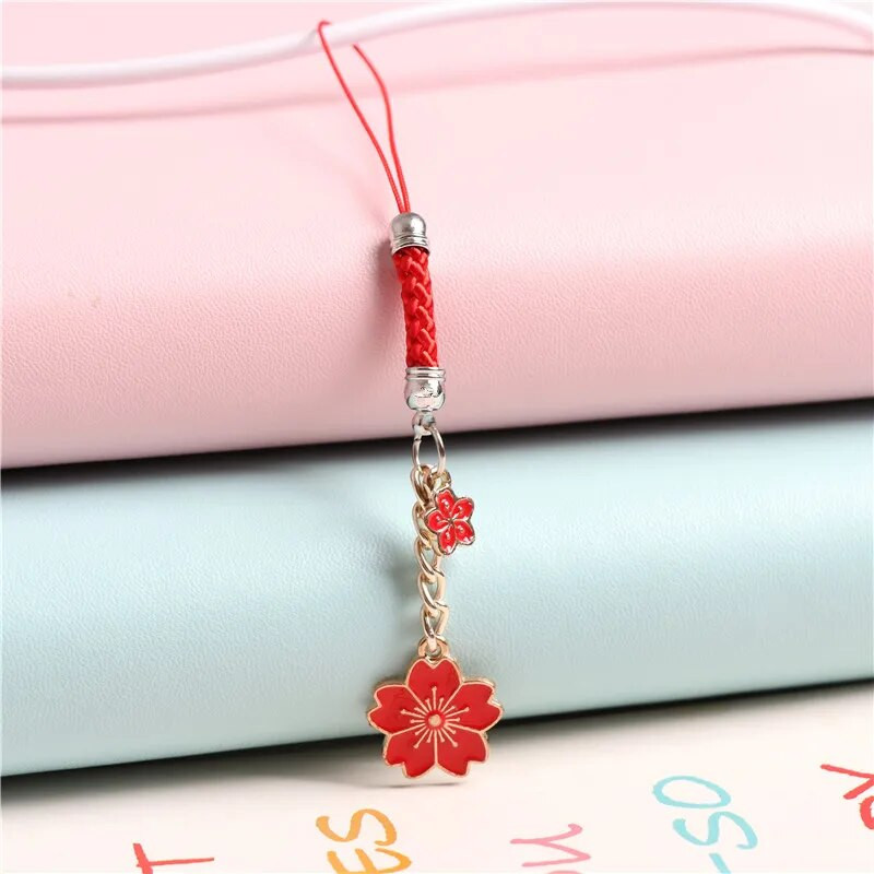 Telefono pakabukai Vyšnių žiedai Mobiliojo telefono apyrankės Raktų pakabukas Išmaniojo telefono pakabukas Dekoratyvinis pakabinamas prie telefono mobiliojo ryšio priedai