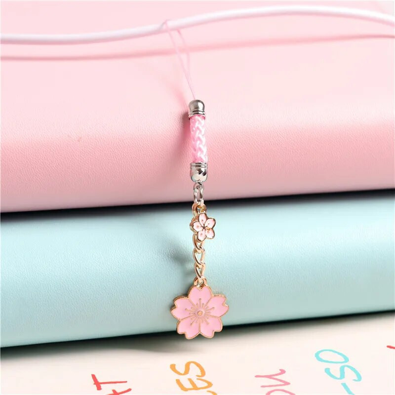 Telefono pakabukai Vyšnių žiedai Mobiliojo telefono apyrankės Raktų pakabukas Išmaniojo telefono pakabukas Dekoratyvinis pakabinamas prie telefono mobiliojo ryšio priedai