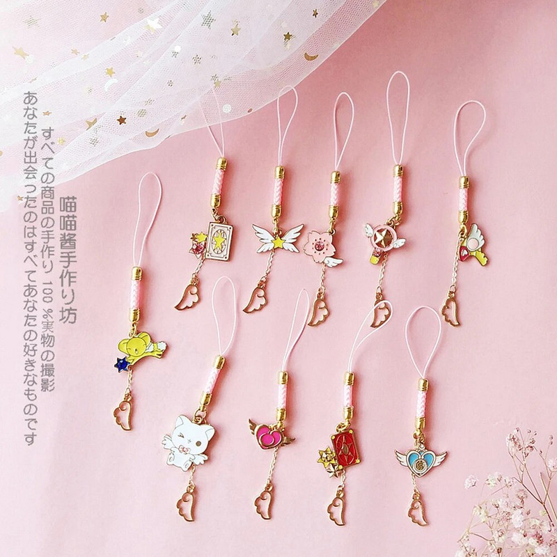 Mielos japoniško stiliaus išmaniojo telefono apyrankės, skirtos iPhone/Samsung/Xiaomi/Huawei mobiliojo telefono dirželio pakabinimo virvei, mergaičių telefono žavesiui