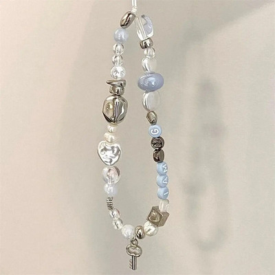 Pakabinamas laidas su karoliukais telefono grandinėlė, apsauganti nuo pametimo žvaigždės perlo telefono apyrankės, riešo dirželis, telefono apyrankės, mobilusis dirželis, moteriškas, mergaitės