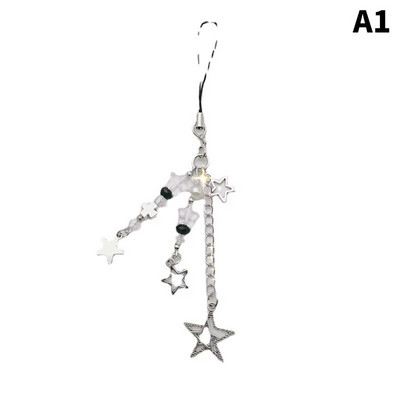 Rožinis Y2K telefono pakabukas Korea Kawaii raktų pakabukas krepšiui iPhone Samsung mieli aksesuarai moteriškas dirželis, papuoštas karoliukais