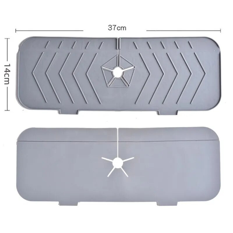 Silikono maišytuvo kilimėlis kriauklės purslų padėklas vandens išleidimo padėklas Vonios kambario stalviršio apsauga Šampūnas Muilo dozatorius Greitai džiūsta dėklo laikymo kilimėlis