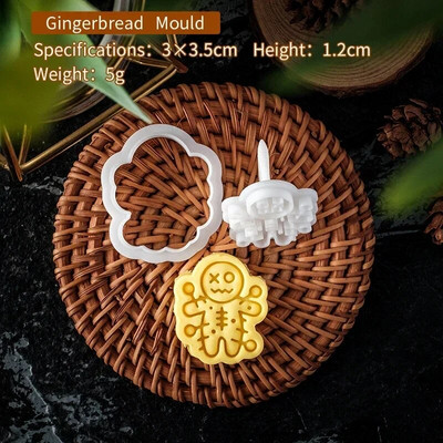 Helovino sausainių pjaustytuvų rinkinys plastikinis 3D vaiduoklis kaukolė Šikšnosparnis Moliūgas Mumija Animacinis biskvitas Formos antspaudas Tešla „Pasidaryk pats“ torto dekoravimo įrankiai