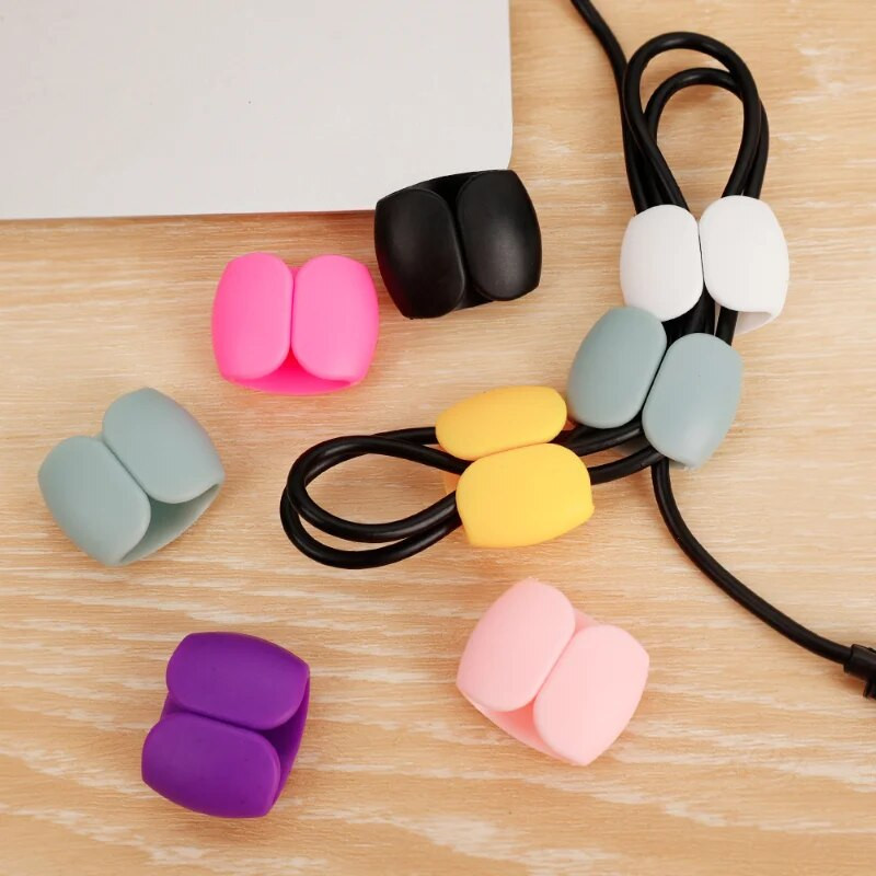 1-5 vnt. kabelio laikiklio sagtis, laidas, ausinių valdymas, skirtas USB įkrovimo kabelio vyniotuvo laikiklio laikiklio spaustukai, naudojami namų biure