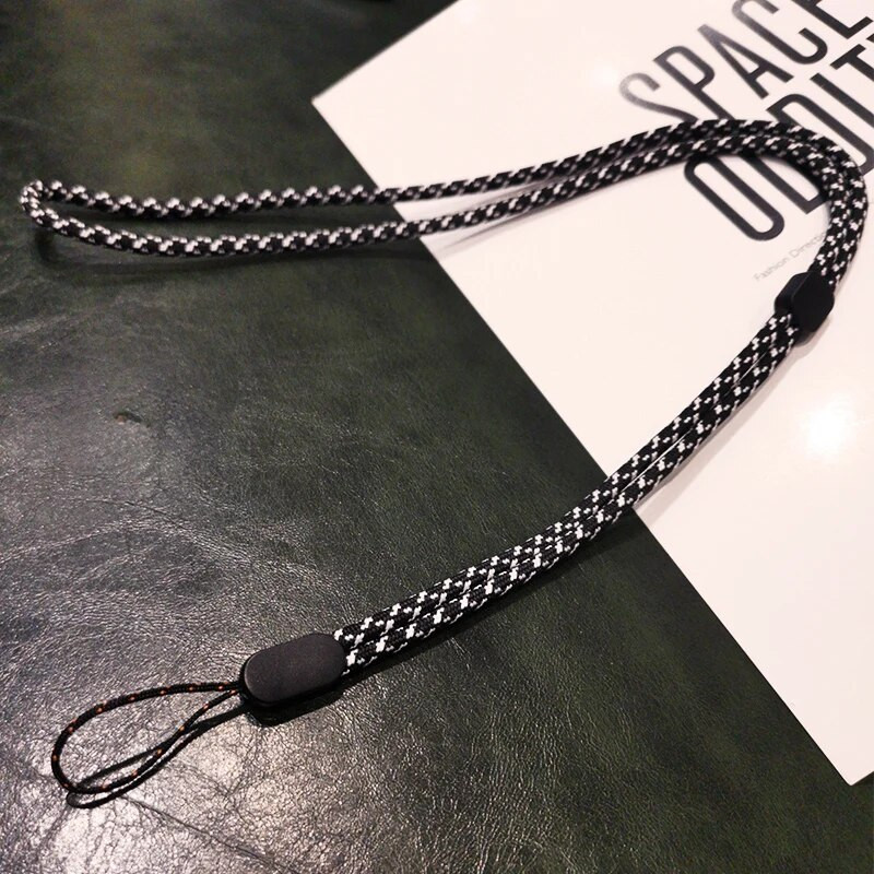 Ilgas ir trumpas pynimas telefono kaklo riešo dirželis, skirtas iPhone Huawei Redmi Xiaomi Samsung Camera GoPro stygų laikikliams