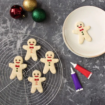 1-4 τμχ Snowflake Cookie Cutters Φόρμα Χριστουγεννιάτικου μπισκότου με ανάγλυφη φόρμα Φοντάν Επιδόρπιο Φόρμα ψησίματος Κέικ Εργαλείο αξεσουάρ κουζίνας