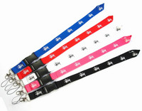 Χονδρική πώληση όλων των ειδών κορδόνι με λογότυπο μόδας μπρελόκ σφεντόνα έγγραφα λουράκι λαιμού σήμα σφεντόνα σφεντόνα χιαστί κορδόνι