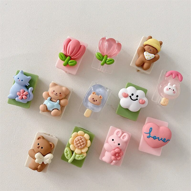 3D Cute Cartoon Animal Protector Cable phone USB Cable Bite Chompers Holder Charger Organizer Αξεσουάρ για Iphone Samsung