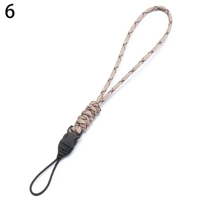 Apsaugos nuo pametimo pakabinamos virvės Telefono kuprinės raktų pakabukas Žibintuvėlis Kameros dirželis Didelio stiprumo parašiuto laidas Paracord