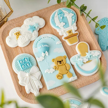 Φόρμα μωρού για μπισκότα Σφραγίδες μπισκότων παιδικά μπισκότα Πρωτοχρονιάς Φόρμα Αρκούδα Επιδόρπιο Διακόσμηση Ανάγλυφα φορμάκια Εργαλεία ψησίματος