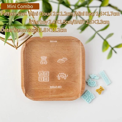 Kūdikių sausainių formelės Animacinių filmų sausainių antspaudai Vaikų pirmųjų metų sausainiai Pelėsinis meškiukas Deserto papuošimas Reljefinis formelės Kepimo įrankiai