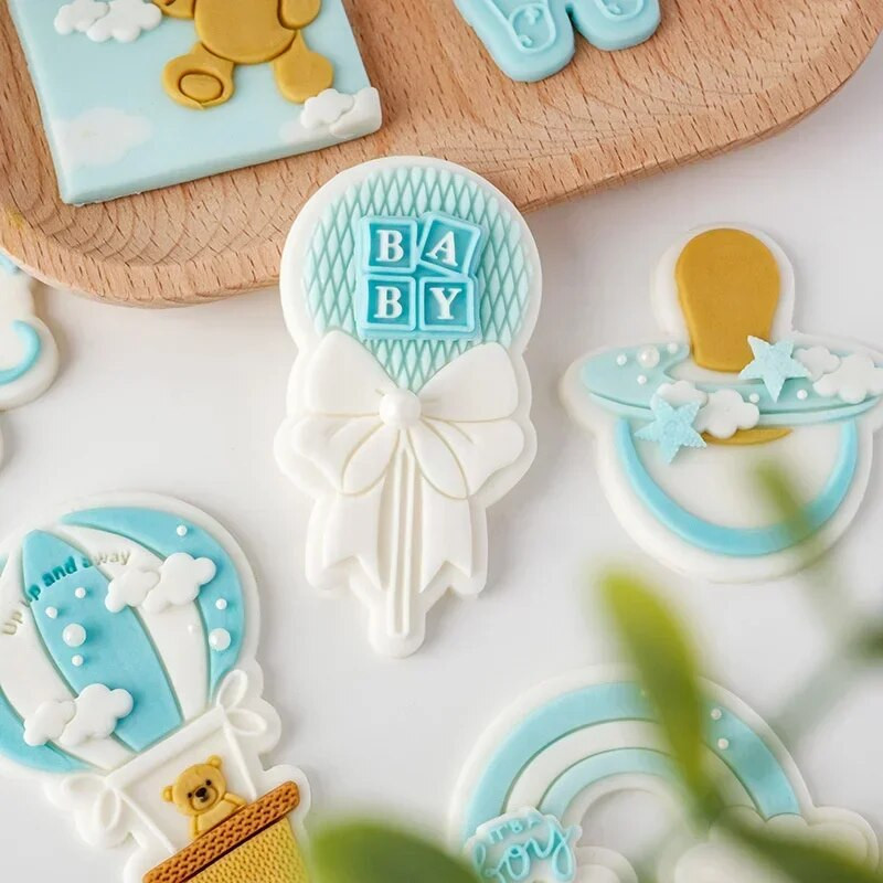 Kūdikių sausainių formelės Animacinių filmų sausainių antspaudai Vaikų pirmųjų metų sausainiai Pelėsinis meškiukas Deserto papuošimas Reljefinis formelės Kepimo įrankiai