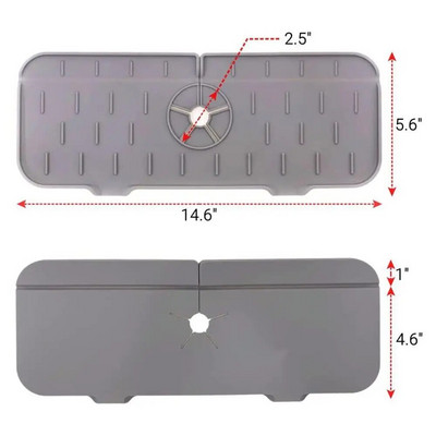 Köögis silikoonist segisti matt valamu äravoolu kraan püüdja vannitoa tööpinna kaitse seebi dosaatori alus