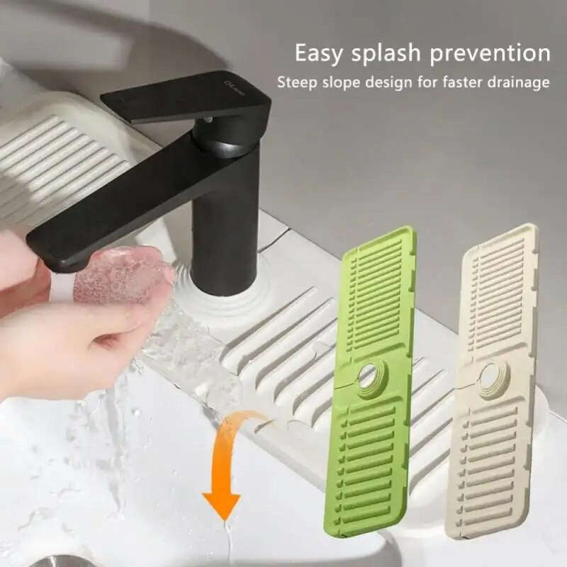 Silikono maišytuvo kanalizacijos padėklas Virtuvės sulankstomas drenažo kilimėlis Daugiafunkcis tualetinio muilo laikymo šlaito dizainas greito drenažo padėklo kilimėlis