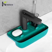 Βρύση κουζίνας Ματ νεροχύτης Splash Drain Pad Μπάνιο Catcher Countertop Protector Σαμπουάν σαπουνιού Δοχείο γρήγορου στεγνώματος