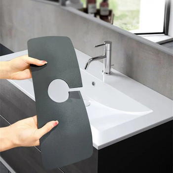 Практична силиконова подложка за кран за кухненска мивка - предпазител, подложка за водоуловител на кран за баня, източване на мивка зад крана