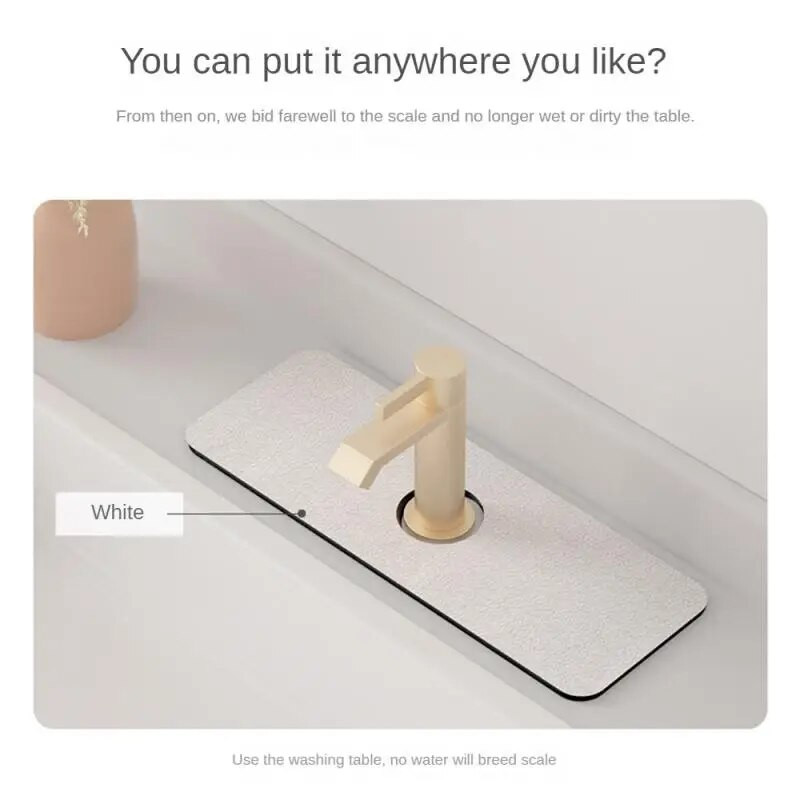 Praktiškas silikoninis maišytuvo kilimėlis virtuvės kriauklei - apsauga, vonios maišytuvo vandens surinkimo kilimėlis, kriauklės nutekėjimas už maišytuvo