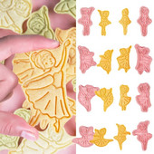 8 vnt. / rinkinys Elegantiškos šokančios ponios sausainių pjaustyklės ir reljefinis baleto merginos šokėjas Fondant reljefinis antspaudų kepimo dovana šokio mėgėjams