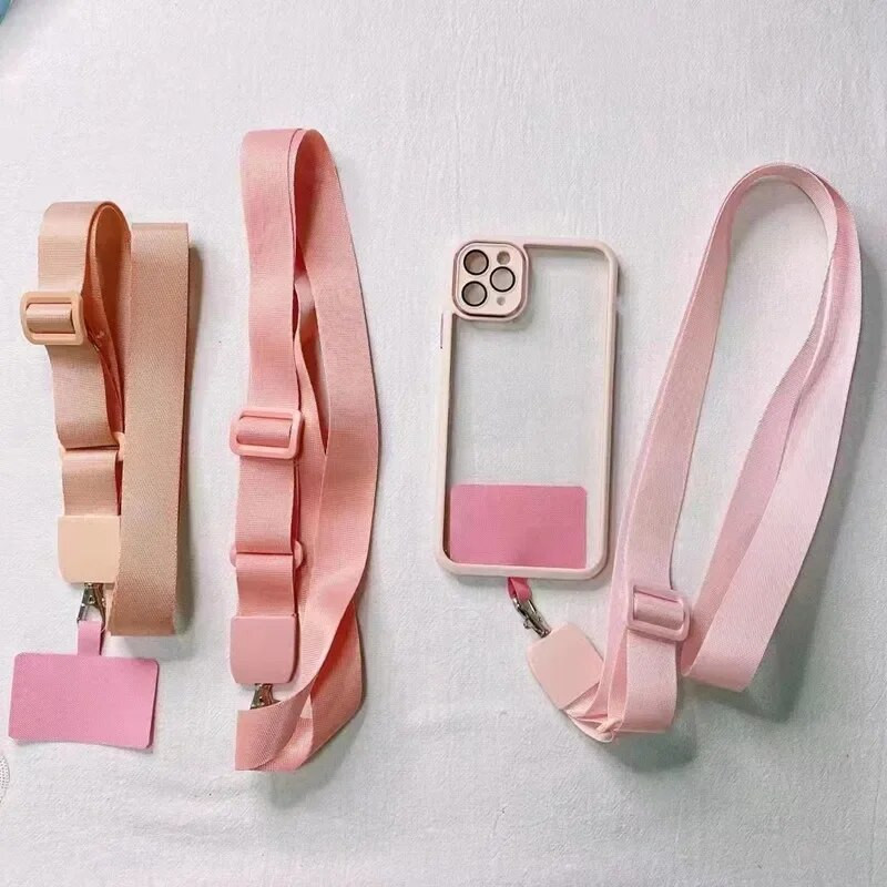 2024 m. reguliuojamas platus dirželis, skersinis telefono dirželis, skirtas mobiliesiems telefonams, universalus nuimamas, plokščias kaklo papuošalo segtukas, pakabinamas laidas Naujas