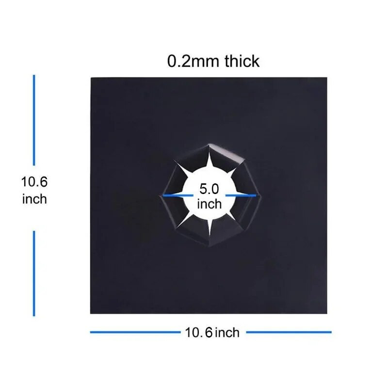 6 gabalai 27 cm dujinės viryklės paviršiaus apsaugos padėklas, plaunamas aliejui ir nešvarumams, virtuvės valymo priedai