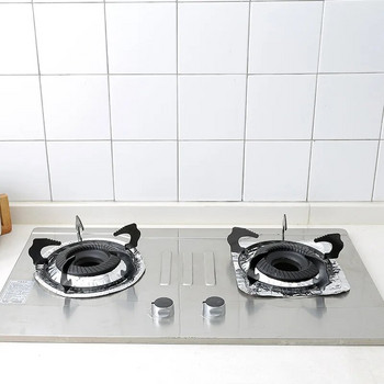 10 τμχ Πυκνωμένο Προστατευτικό Σόμπας Αερίου Καυστήρας Αλουμινίου Αλουμινόχαρτο Κάλυμμα Κουζίνας Αξεσουάρ κουζίνας Προστασία περιοχής αερίου
