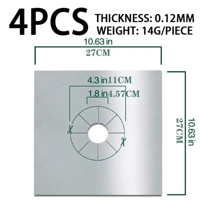 4vnt Dujinės viryklės apsauga Viryklės degiklių dangteliai dujinėms viryklėms Plaunami dujinė viryklė Virtuvės priedai Kilimėlis Viryklės dangtis