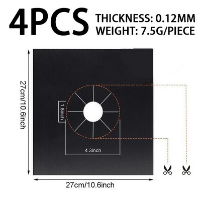 4vnt Dujinės viryklės apsauga Viryklės degiklių dangteliai dujinėms viryklėms Plaunami dujinė viryklė Virtuvės priedai Kilimėlis Viryklės dangtis