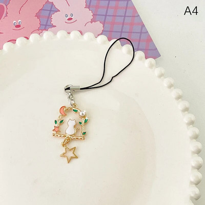 1vnt Mielas animacinis filmukas Anime Bear Crystal Mobiliojo telefono grandinėlė Madinga Krepšys Gražus telefono dirželis Raktų pakabukas Dekoratyvinis telefono dirželis