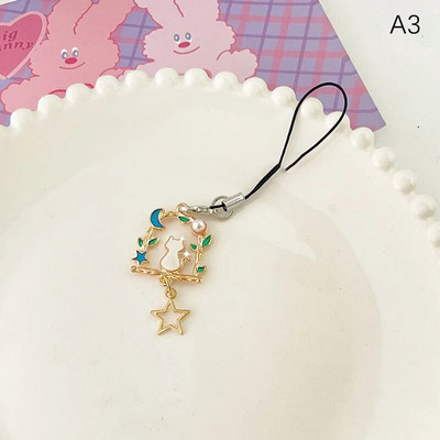 1vnt Mielas animacinis filmukas Anime Bear Crystal Mobiliojo telefono grandinėlė Madinga Krepšys Gražus telefono dirželis Raktų pakabukas Dekoratyvinis telefono dirželis