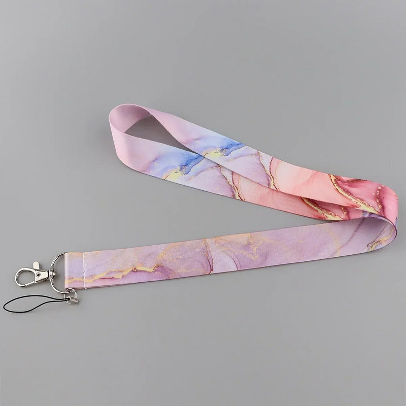 Marmuro spausdinimas Kaklo dirželis Raktų pakabukas Raktams Moteriškas ID Ženkliuko laikiklis Raktų laidas „Pasidaryk pats“ pakabinamas virvė Mobiliojo telefono priedai