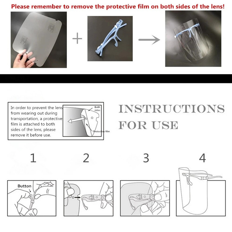 Naujas virtuvės veido skydelis Visą veidą dengiantis kepimo įrankiai Aliejaus purslų apsaugantis nuo nuplikimo išsiliejusių dūmų Mascarilla Reutilizable 2024 m.