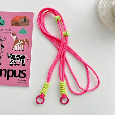 Spalvingi mobiliojo telefono dirželiai, mielas sportinis reguliuojamas peties dirželis Madingi universalūs skersiniai dirželiai, 1 vnt.