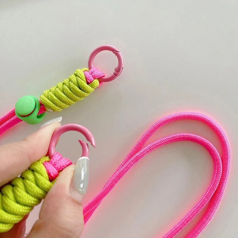 Spalvingi mobiliojo telefono dirželiai, mielas sportinis reguliuojamas peties dirželis Madingi universalūs skersiniai dirželiai, 1 vnt.