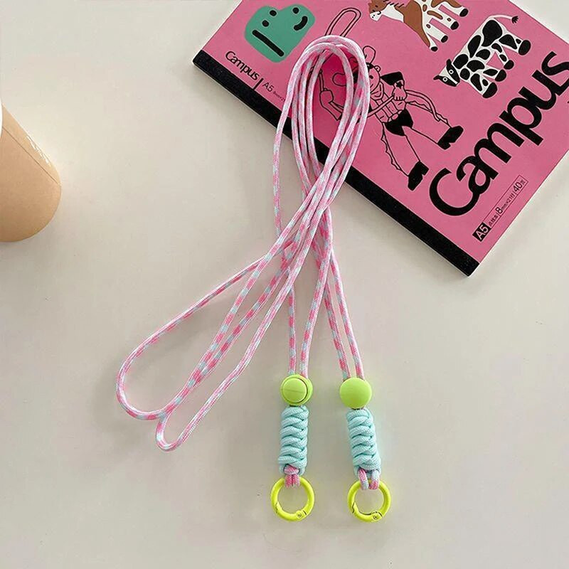 Spalvingi mobiliojo telefono dirželiai, mielas sportinis reguliuojamas peties dirželis Madingi universalūs skersiniai dirželiai, 1 vnt.